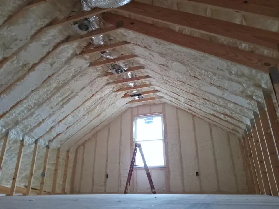 Spray foam roofing application for Crawl Space Insulation project in Lakewood